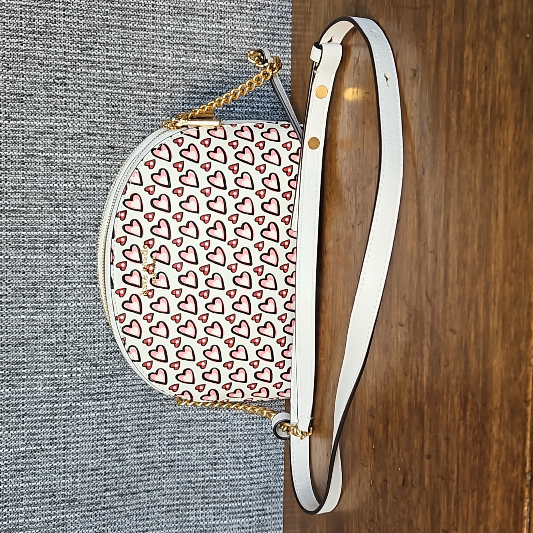 Nwot Kate Spade Morgan Fancy Hearts Dome Crossbody Purse